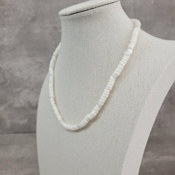 Vintage Heishi Shell Bead Necklace 7 Inch Surfer Beach‎ Boho Jewelry - Picture 3 of 9